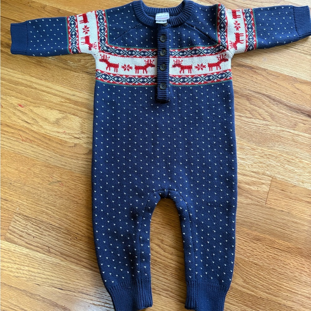 Hanna Andersson Holiday Sweater Romper